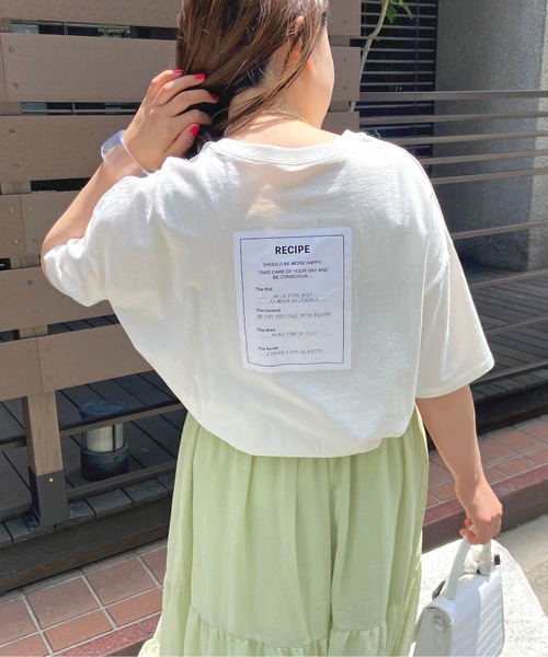 prose verse(プロズヴェール)の「RECIPEバックタグプリントTee(Tシャツ/カットソー・レディース・チャコールグレー/ブラウン/ライトベージュ/オフホワイト・フリ-)」の11枚目の写真