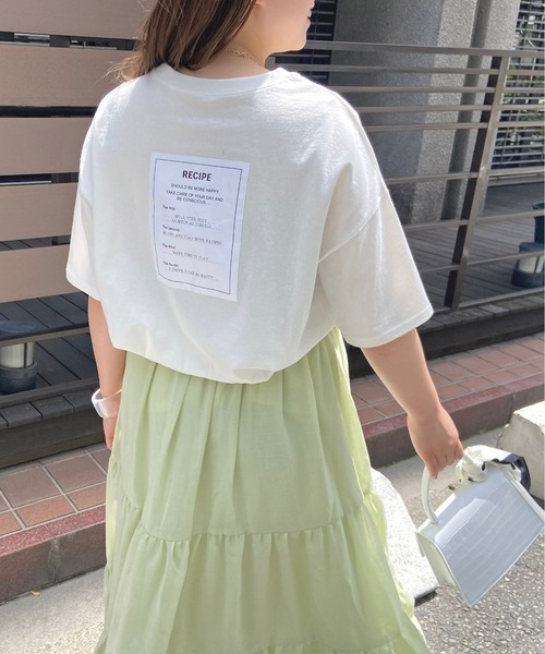 prose verse(プロズヴェール)の「RECIPEバックタグプリントTee(Tシャツ/カットソー・レディース・チャコールグレー/ブラウン/ライトベージュ/オフホワイト・フリ-)」の12枚目の写真