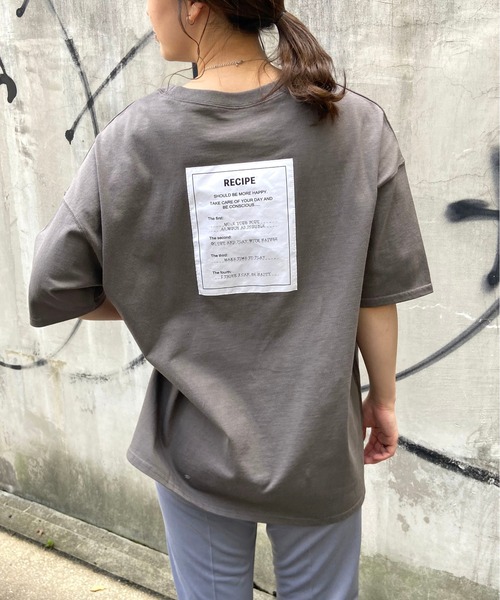 prose verse(プロズヴェール)の「RECIPEバックタグプリントTee(Tシャツ/カットソー・レディース・チャコールグレー/ブラウン/ライトベージュ/オフホワイト・フリ-)」の20枚目の写真
