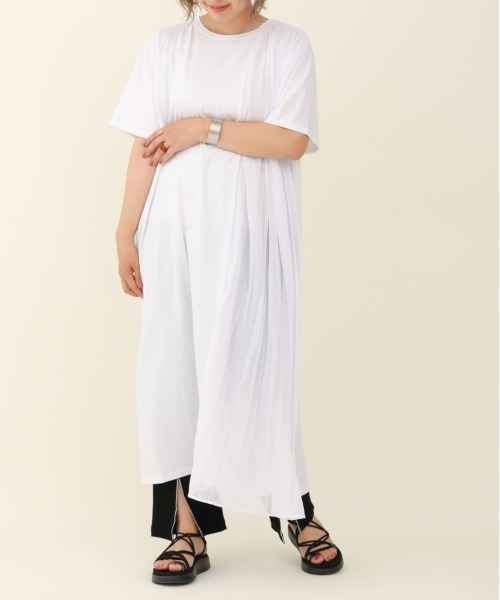 sakishimatokyo(サキシマトーキョー)の「「デザインプリーツワンピース」(ワンピース・レディース・ホワイト/ブラック/グレー・FREE)」の7枚目の写真