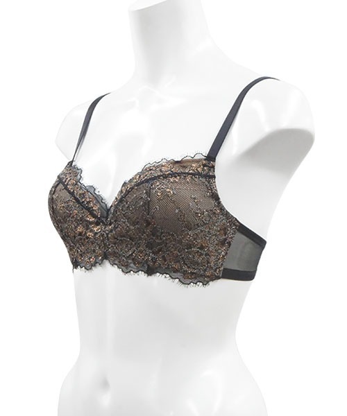 ANNEBRA(アンブラ)の「Bridal 3/4はぎカップブラジャー(ブラジャー・レディース・グレー/ブラック・D75/F75/C70/G75/B75/E75/G70/D70/E70/F70/C75/B70/E80/C80/D80)」の8枚目の写真