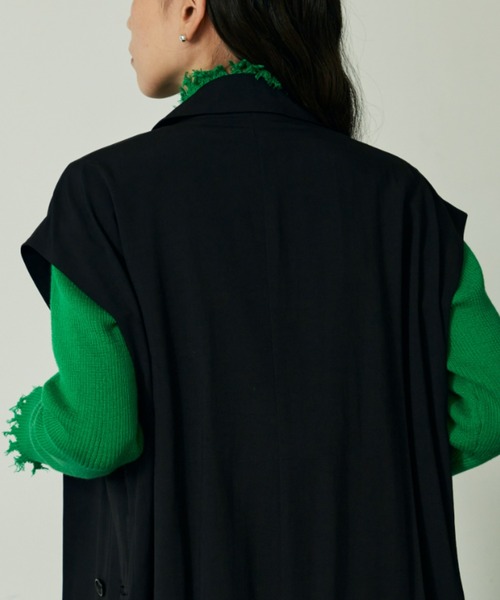 VACANCY(ヴァカンシー)の「SET UP double vest(ベスト・レディース・ブラウン/ブラック/グリーン・FREE)」の6枚目の写真