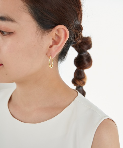 ear PAPILLONNER(イアパピヨネ)の「2色リングピアス(ピアス(両耳用)・レディース・ゴールド・FREE)」の9枚目の写真