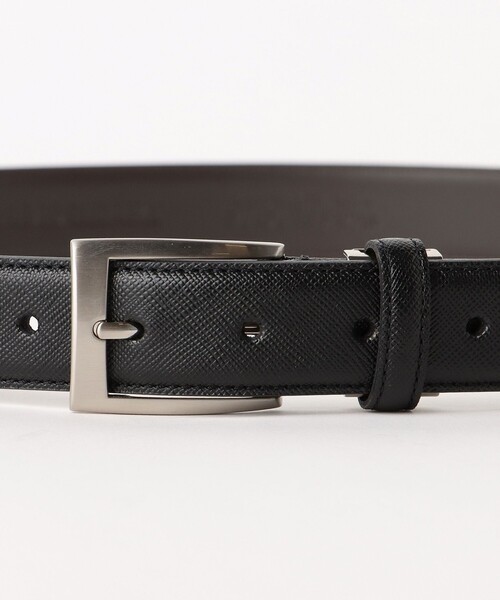 BEAMS HEART（ビームスハート）の「スクエアバックル サフィアーノレザーベルト（ベルト・メンズ・ブラウン/ブラック/ネイビー・ONE SIZE）」の5枚目の写真