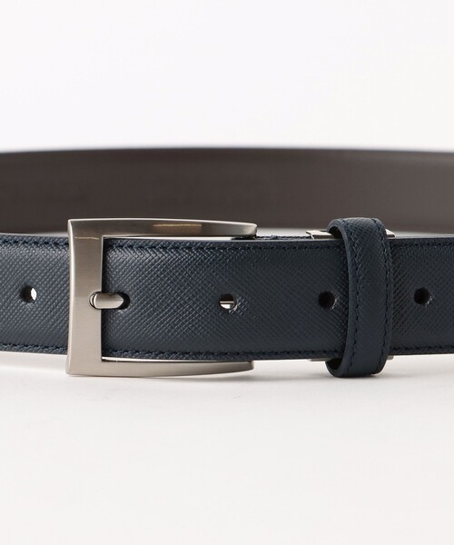BEAMS HEART（ビームスハート）の「スクエアバックル サフィアーノレザーベルト（ベルト・メンズ・ブラウン/ブラック/ネイビー・ONE SIZE）」の15枚目の写真