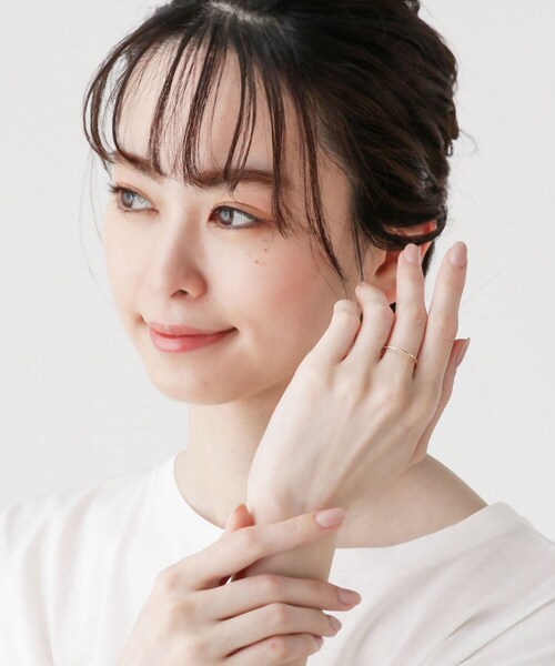 COCOSHNIK(ココシュニック)の「K10丸線リング(リング・レディース・ホワイト系その他7・10号/12号/14号)」の4枚目の写真