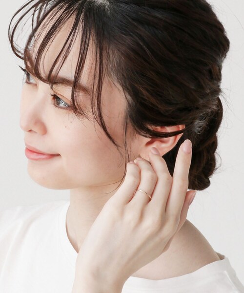 COCOSHNIK(ココシュニック)の「K10丸線リング(リング・レディース・ホワイト系その他7・10号/12号/14号)」の5枚目の写真