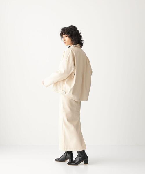 CITEN(シテン)の「<CITEN(シテン)>フェイクレザー ルーズ シャツジャケット(その他アウター・レディース・ナチュラル/ブラック・FREE)」の20枚目の写真