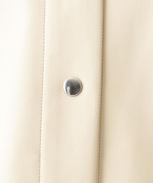 CITEN(シテン)の「<CITEN(シテン)>フェイクレザー ルーズ シャツジャケット(その他アウター・レディース・ナチュラル/ブラック・FREE)」の17枚目の写真