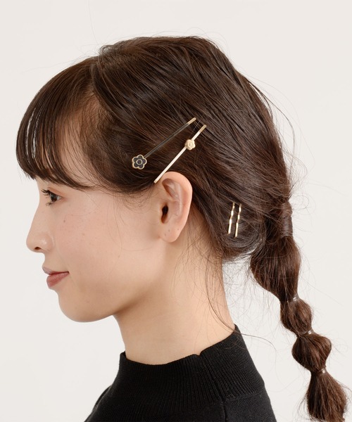 MARY QUANT（マリークワント）の「マットエポデイジー ヘアピン（ヘアピン・レディース・ホワイト/ブラック/ボルドー・FREE）」の2枚目の写真
