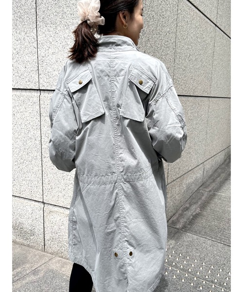 DIESEL（ディーゼル）の「レディース コート マルチポケット ジャケット（ステンカラーコート・レディース・カーキ/ブラック・X-SMALL/XX-SMALL/SMALL/MEDIUM）」の14枚目の写真