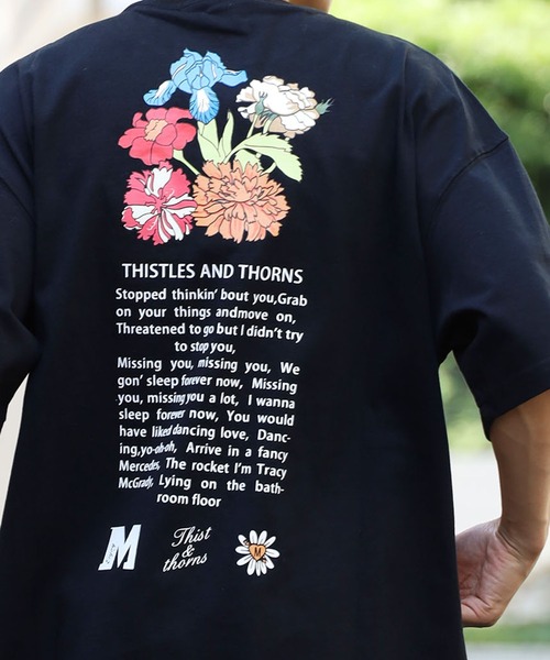 M.E.D.M（エムイーディーエム）の「M.E.D.M/エムイーディーエム MEDM Flowers Tee / MEDM Tシャツ（Tシャツ/カットソー・メンズ・ホワイト/ブラック・M/L/XL）」の9枚目の写真