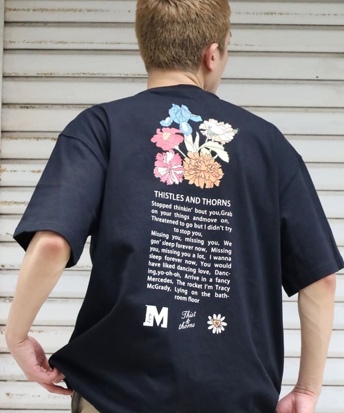 M.E.D.M（エムイーディーエム）の「M.E.D.M/エムイーディーエム MEDM Flowers Tee / MEDM Tシャツ（Tシャツ/カットソー・メンズ・ホワイト/ブラック・M/L/XL）」の6枚目の写真
