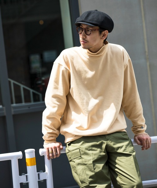 Munsingwear Grand-Slam（マンシングウェア　グランドスラム）の「MADE IN USA 裏起毛タートルネックカットソー（Tシャツ/カットソー・メンズ・ブラック/ベージュ/ブラウン・S/M/L/XL）」の10枚目の写真