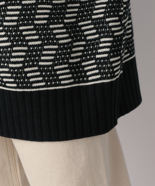 LOWRYS FARM（ローリーズファーム）の「２ＷＡＹＢＩＧＪＱＤベスト　214935（ベスト・レディース・アイボリー/ブラック/グリーン・FREE）」の12枚目の写真