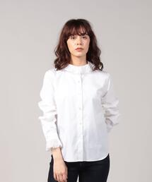 agnes b.（アニエスベー）の「UQ25 ラッフルブラウス（シャツ/ブラウス