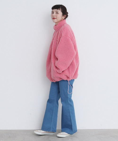 CHILD WOMAN(チャイルドウーマン)の「リサイクルボア ブルゾン(ブルゾン・レディース・ブラック/ベージュ/ピンク・FREE)」の8枚目の写真