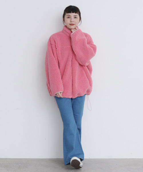 CHILD WOMAN(チャイルドウーマン)の「リサイクルボア ブルゾン(ブルゾン・レディース・ブラック/ベージュ/ピンク・FREE)」の10枚目の写真