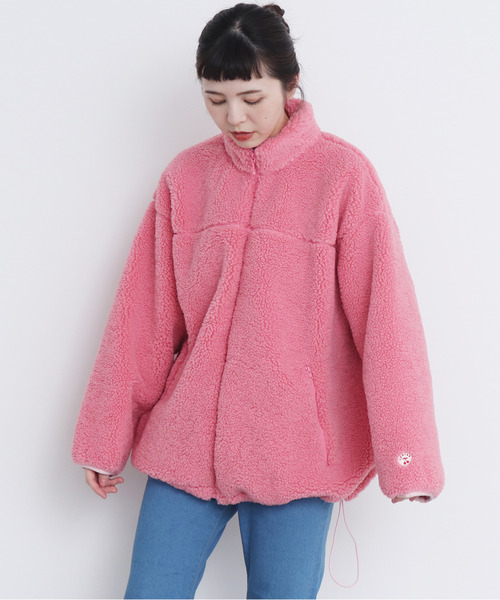 CHILD WOMAN(チャイルドウーマン)の「リサイクルボア ブルゾン(ブルゾン・レディース・ブラック/ベージュ/ピンク・FREE)」の5枚目の写真