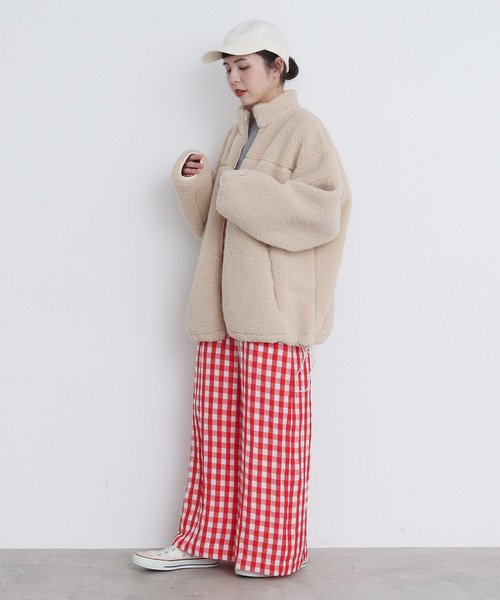 CHILD WOMAN(チャイルドウーマン)の「リサイクルボア ブルゾン(ブルゾン・レディース・ブラック/ベージュ/ピンク・FREE)」の15枚目の写真