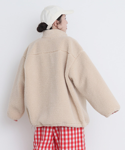 CHILD WOMAN(チャイルドウーマン)の「リサイクルボア ブルゾン(ブルゾン・レディース・ブラック/ベージュ/ピンク・FREE)」の13枚目の写真