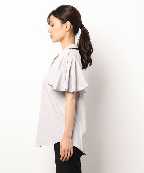 Coo+i（クーイ）の「フレア スリーブ ブラウス（シャツ/ブラウス・レディース・ホワイト/ブラック/ベージュ/ネイビー/グレー/ピンク/ブルー/ホワイト系その他/ブラック系その他/ホワイト系その他2/ブラック系その他2・M/L）」の15枚目の写真