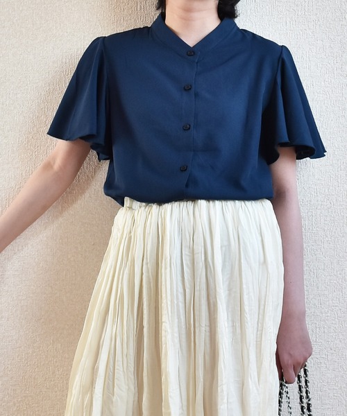 Coo+i（クーイ）の「フレア スリーブ ブラウス（シャツ/ブラウス・レディース・ホワイト/ブラック/ベージュ/ネイビー/グレー/ピンク/ブルー/ホワイト系その他/ブラック系その他/ホワイト系その他2/ブラック系その他2・M/L）」の9枚目の写真