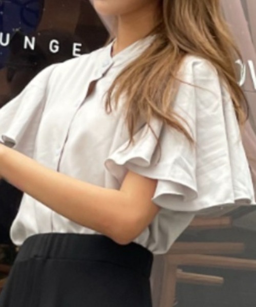 Coo+i（クーイ）の「フレア スリーブ ブラウス（シャツ/ブラウス・レディース・ホワイト/ブラック/ベージュ/ネイビー/グレー/ピンク/ブルー/ホワイト系その他/ブラック系その他/ホワイト系その他2/ブラック系その他2・M/L）」の18枚目の写真