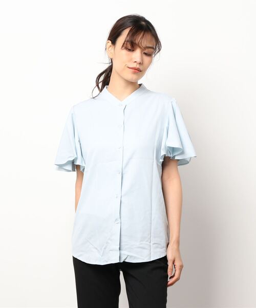 Coo+i（クーイ）の「フレア スリーブ ブラウス（シャツ/ブラウス・レディース・ホワイト/ブラック/ベージュ/ネイビー/グレー/ピンク/ブルー/ホワイト系その他/ブラック系その他/ホワイト系その他2/ブラック系その他2・M/L）」の13枚目の写真