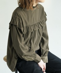 《新色追加》【WEB限定】フリル長袖ブラウス