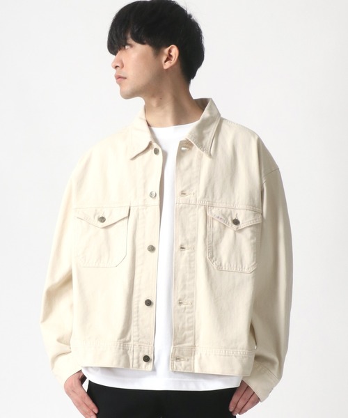 Lee（リー）の「Lee/リー LEE LITE RIDER JACKET/オーバーサイズ デニム ツイル ライダージャケット/Gジャン（デニムジャケット・メンズ・ブラック/インディゴブルー/アイボリー/ライトインディゴブルー/ワンウォッシュ・M/L/XL）」の6枚目の写真