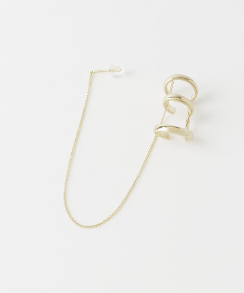 SMELLY(スメリー)の「ラインチェーンコンビイヤカフ(イヤーカフ・レディース・ゴールド・-)」の3枚目の写真