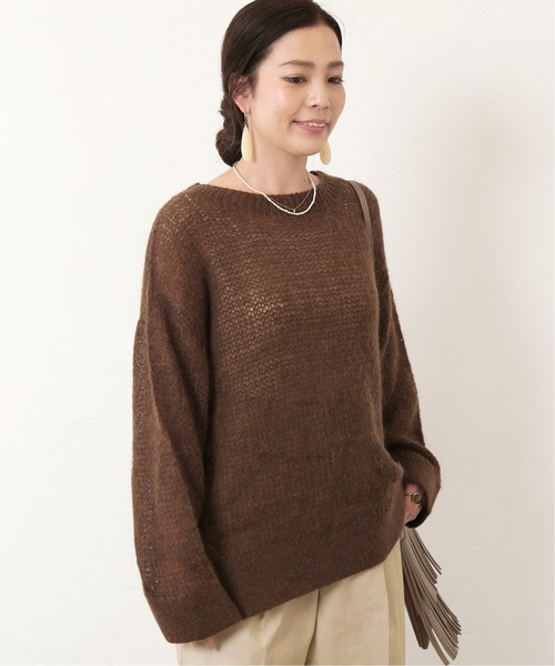 Simplicite(サンプリシテ)の「MOHAIR ニットプルオーバー◆(ニット/セーター・レディース・ホワイト/ブラウン/サックスブルー・FREE)」の2枚目の写真