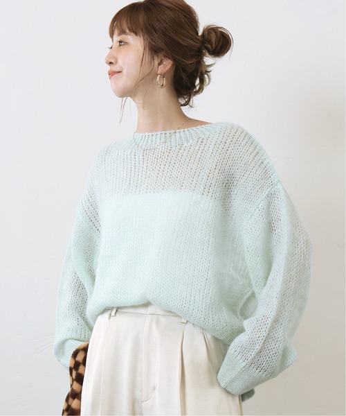 Simplicite(サンプリシテ)の「MOHAIR ニットプルオーバー◆(ニット/セーター・レディース・ホワイト/ブラウン/サックスブルー・FREE)」の3枚目の写真