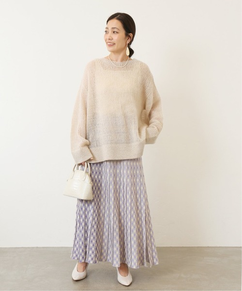 Simplicite(サンプリシテ)の「MOHAIR ニットプルオーバー◆(ニット/セーター・レディース・ホワイト/ブラウン/サックスブルー・FREE)」の4枚目の写真