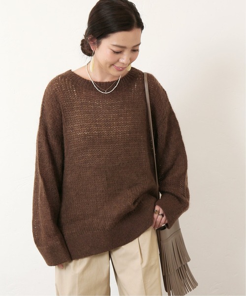 Simplicite(サンプリシテ)の「MOHAIR ニットプルオーバー◆(ニット/セーター・レディース・ホワイト/ブラウン/サックスブルー・FREE)」の17枚目の写真