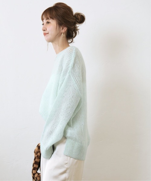 Simplicite(サンプリシテ)の「MOHAIR ニットプルオーバー◆(ニット/セーター・レディース・ホワイト/ブラウン/サックスブルー・FREE)」の18枚目の写真