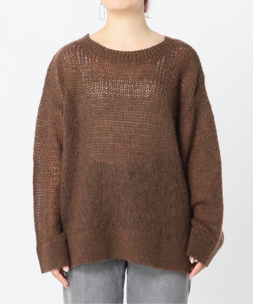 Simplicite(サンプリシテ)の「MOHAIR ニットプルオーバー◆(ニット/セーター・レディース・ホワイト/ブラウン/サックスブルー・FREE)」の11枚目の写真