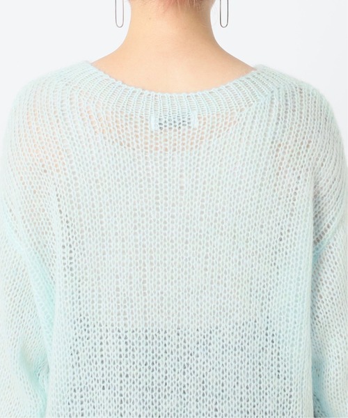 Simplicite(サンプリシテ)の「MOHAIR ニットプルオーバー◆(ニット/セーター・レディース・ホワイト/ブラウン/サックスブルー・FREE)」の7枚目の写真