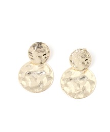 たたきダブルラウンドピアス / 218573