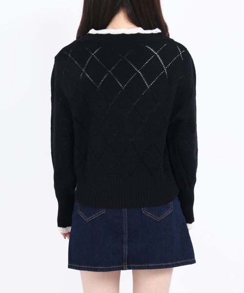 WC（ダブル シー）の「チェリーカーディガン（カーディガン/ボレロ・レディース・ホワイト/ブラック・FREE）」の5枚目の写真