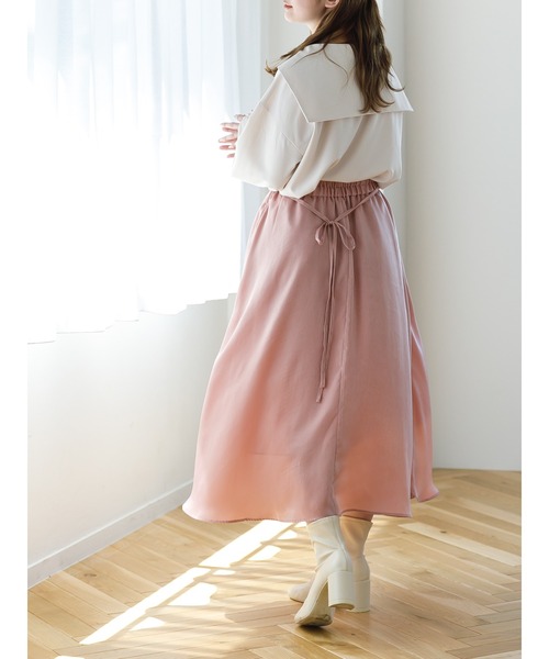 SLURR(スラ―)の「【大きいサイズ】セーラーカラーオーバーブラウス(シャツ/ブラウス・レディース・ベージュ/オフホワイト・L)」の5枚目の写真