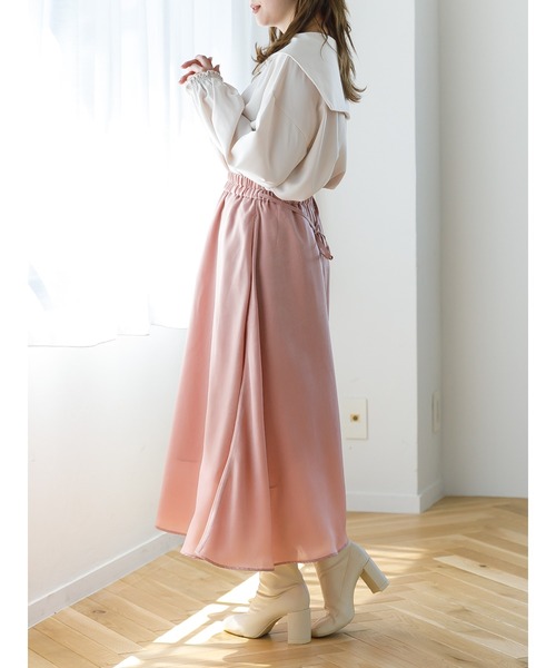 SLURR(スラ―)の「【大きいサイズ】セーラーカラーオーバーブラウス(シャツ/ブラウス・レディース・ベージュ/オフホワイト・L)」の13枚目の写真