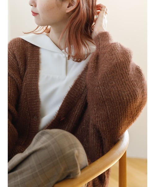 SLURR(スラ―)の「【大きいサイズ】セーラーカラーオーバーブラウス(シャツ/ブラウス・レディース・ベージュ/オフホワイト・L)」の10枚目の写真