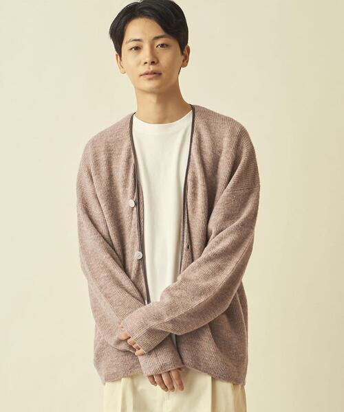 info. BEAUTY&YOUTH(インフォビューティアンドユース)の「【WEB限定】<info. BEAUTY&YOUTH> シャギー パイピング カーディガン(カーディガン/ボレロ・メンズ・ネイビー/ベージュ/ケリー・S/M/L)」の16枚目の写真