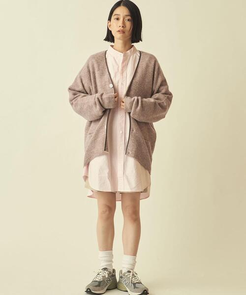 info. BEAUTY&YOUTH(インフォビューティアンドユース)の「【WEB限定】<info. BEAUTY&YOUTH> シャギー パイピング カーディガン(カーディガン/ボレロ・メンズ・ネイビー/ベージュ/ケリー・S/M/L)」の7枚目の写真