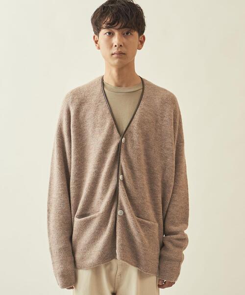 info. BEAUTY&YOUTH(インフォビューティアンドユース)の「【WEB限定】<info. BEAUTY&YOUTH> シャギー パイピング カーディガン(カーディガン/ボレロ・メンズ・ネイビー/ベージュ/ケリー・S/M/L)」の20枚目の写真