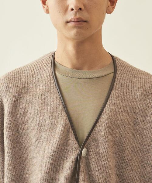 info. BEAUTY&YOUTH(インフォビューティアンドユース)の「【WEB限定】<info. BEAUTY&YOUTH> シャギー パイピング カーディガン(カーディガン/ボレロ・メンズ・ネイビー/ベージュ/ケリー・S/M/L)」の17枚目の写真