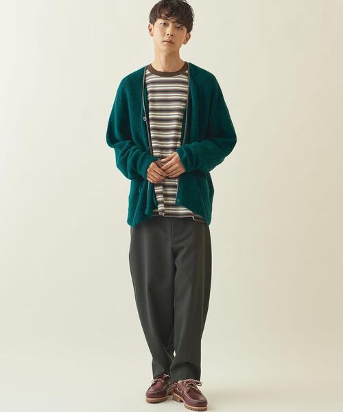 info. BEAUTY&YOUTH(インフォビューティアンドユース)の「【WEB限定】<info. BEAUTY&YOUTH> シャギー パイピング カーディガン(カーディガン/ボレロ・メンズ・ネイビー/ベージュ/ケリー・S/M/L)」の21枚目の写真