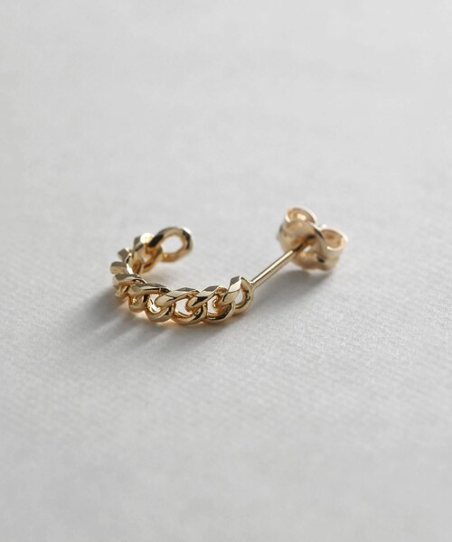 COCOSHNIK(ココシュニック)の「K10丸キヘイ フープピアス(ピアス(両耳用)・レディース・ホワイト系その他7・00)」の6枚目の写真